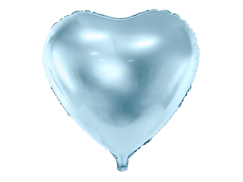 Folieballon hjerte lyseblå