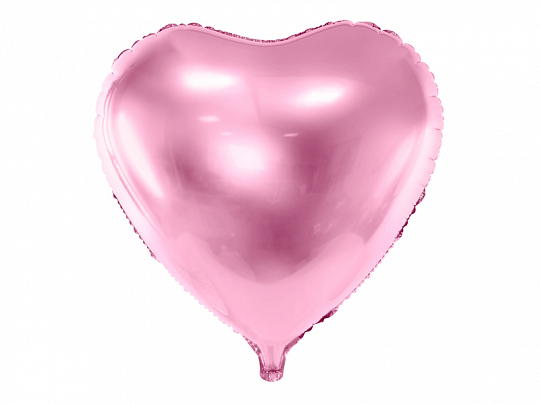 Folieballon hjerte lyserød