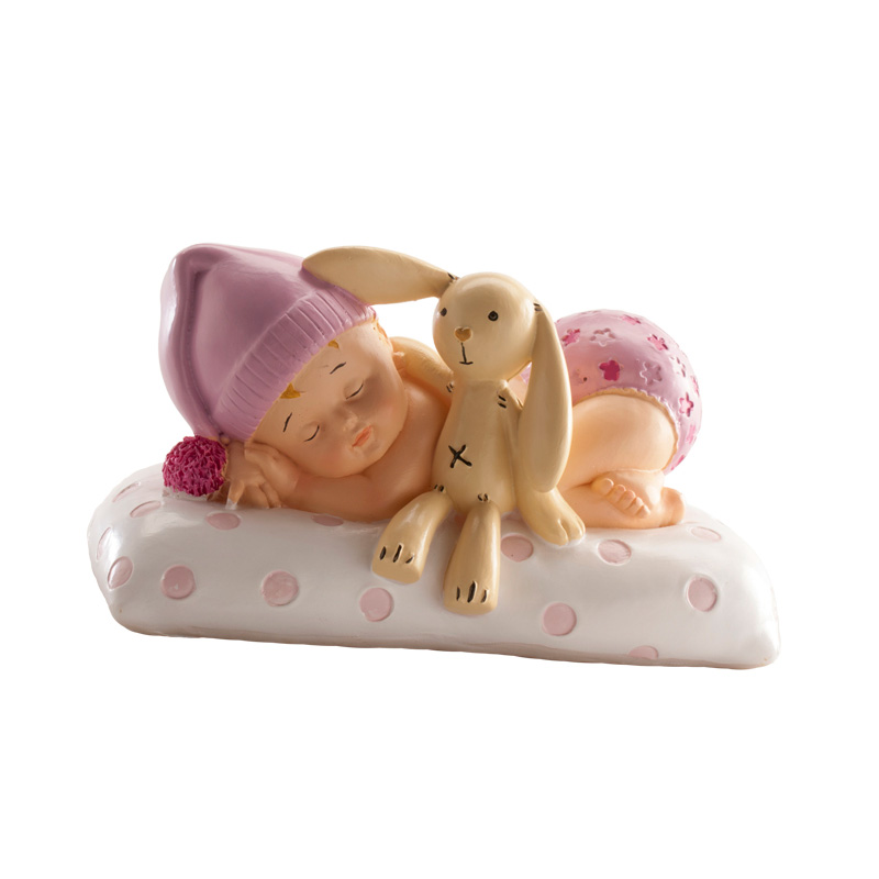Figur: Pige med bamse 