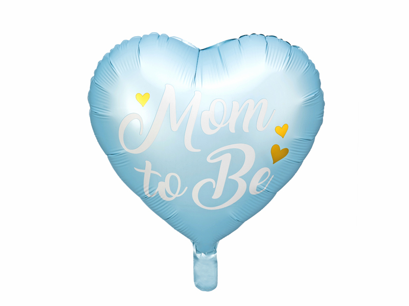 Folie ballon Mom to be lyseblå