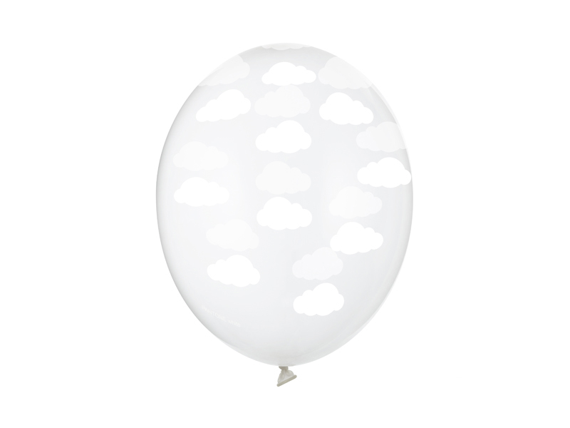 Ballon skyer hvid 6 stk