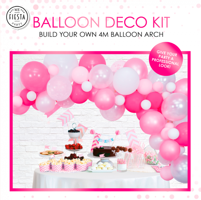 Ballon deco kit lyserød/pink