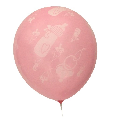 Baby ballon lyserød 10 stk