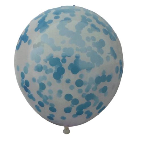 Ballon konfetti lys blå 10 stk