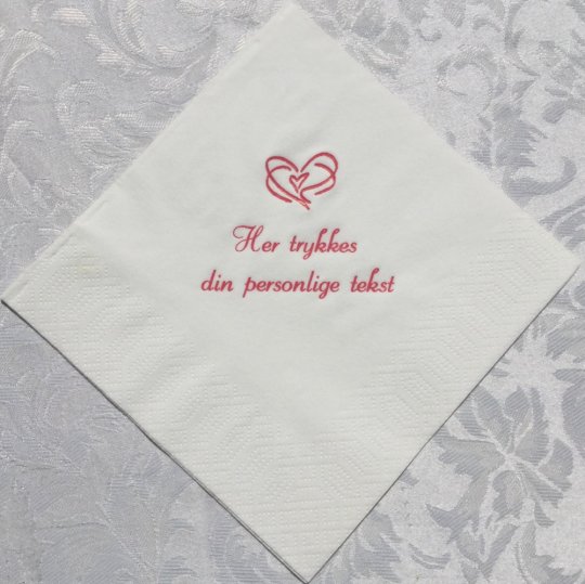 Hvid 40x40 cm middags serviet