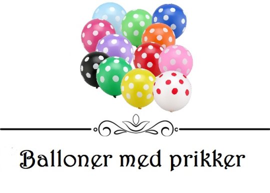 Balloner med prikker