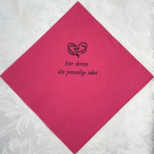 Pink 40x40 cm middags serviet 