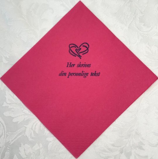 Pink 40x40 cm middags serviet 