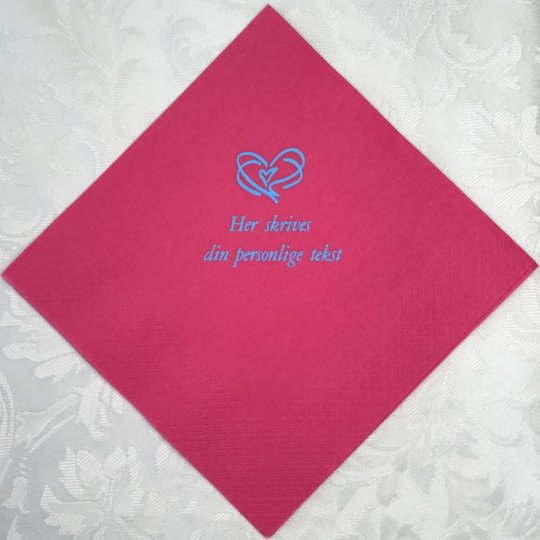 Pink 40x40 cm middags serviet 