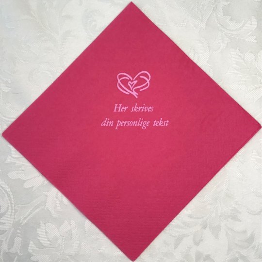 Pink 40x40 cm middags serviet 
