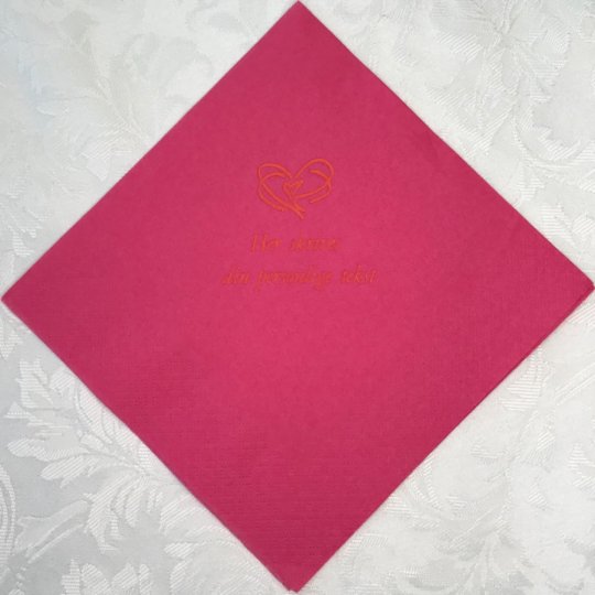 Pink 40x40 cm middags serviet 