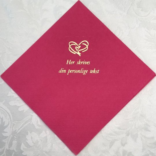 Pink 40x40 cm middags serviet 